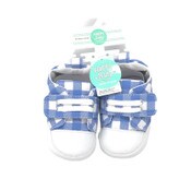 Wholesale - 1PK HAPPY BABY GINGHAM FABRIC SNEAKER, UPC: 734689592272